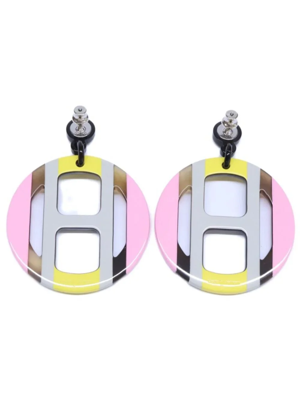 Hermes Equipe Earring Gray
